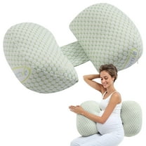 KFFKFF Pregnancy Pillow, W-Formed Maternity Support for Pregnancy, Gentle and Airy Cushion for Expecting Moms with Detachable & Cleanable Cover for Lumbar, Abdomen, Hip Assistance