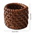 thumbnail image 2 of Natural Handwoven Rattan Napkin Rings Mixed Style Wicker Serviette Rings Woven Napkin Buckles For Dinner Party Wedding Table Decoration, 2 of 6