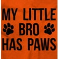 thumbnail image 2 of My Little Bro Has Paws Cute Pet Owner Romper Boys or Girls Infant Baby Brisco Brands 12M, 2 of 6