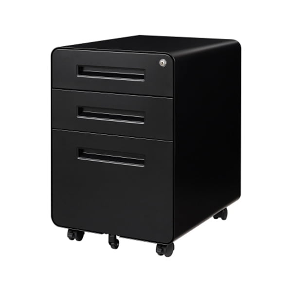 Mobile File 3 Drawer Metal Storage Filing with Lock and