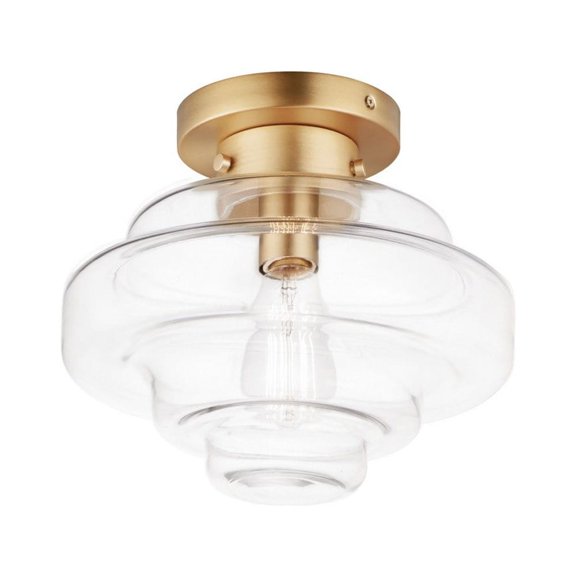 Maxim Lighting - Harbor - 1 Light Flush Mount-Satin Brass Finish - Maxim