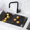 thumbnail image 2 of 16 7/8" Black Wood Fiber Workstation Cutting Board, 2 of 11