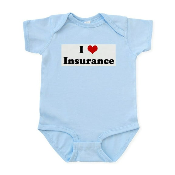 CafePress - I Love Insurance Infant Bodysuit - Baby Light Bodysuit, Size Newborn - 24 Months