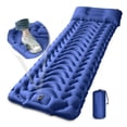 thumbnail image 1 of Sleeping Pad, Extra Thickness 4 Inch Inflatable Camping Sleeping Mat with Pillow Built-in Foot Press, Compact Ultralight Camping Air Mattress for Backpacking, Hiking, Tent, 1 of 5