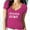 Pink, variant on Mama Bear Printed Women's V-neck Tshirt Mother's Day Black Tee Small
