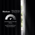 thumbnail image 3 of TOPICK Black Blackout Curtains Solid Grommet Drapes for Bedroom Living Room Dining Room 2 Panels W40" x L84" inch, 3 of 11