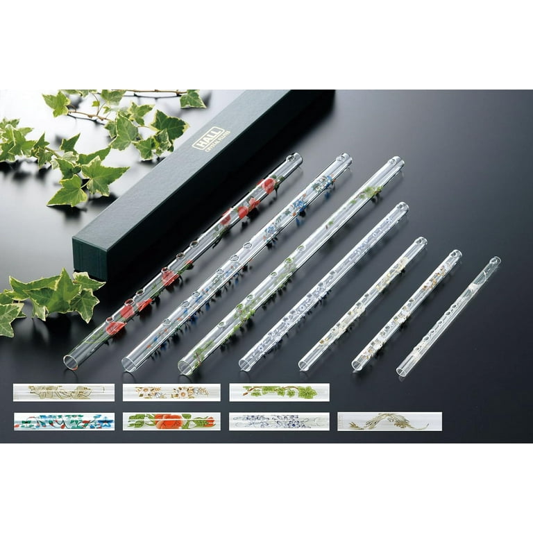 Hall Crystal Flute 11216 - Inline Glass Piccolo In C - Blue