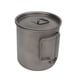 thumbnail image 2 of Vajilla para acampar, taza de titanio Taza para acampar de titanio redondeada de 500 ml Taza de agua de titanio altamente versátil, 2 of 8