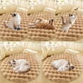 thumbnail image 7 of Lanola Deluxe Plush Dog Crate Beds, Washable Soft Shaggy Round Cat Sleeping Mat Pad, Kitten Supplies for Indoor Pets, Anti-Slip Area Rugs for Living Room Bedroom(Gray,15in), 7 of 7