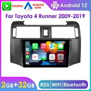 GPS Navigation Android 12 Carplay 32GB Double 2 Din Wifi USB Car Stereo Radio Player In Dash For 2009-2019 2010 2011 2012 Toyota 4Runner