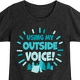 thumbnail image 3 of Instant Message - Using My OUTSIDE Voice - Toddler & Youth Girls Short Sleeve Graphic T-Shirt, 3 of 6