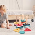 thumbnail image 3 of Juguetes de Apilamiento para Bebés Apilador Geométrico Construcción de Juguetes de Aprendizaje para Niños para Niños B Salvador clasificador de formas para niños pequeños, 3 of 9