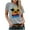 Gray, variant on IROINNID Women Summer Regular Print Regular Fashion Women Summer Round Neck Short Sleeves Top Under 10$
