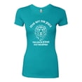 thumbnail image 2 of Wild Bobby Fear Not For Jesus The Lion Of Judah Has Triumphed Inspirational/Christian Women Slim Fit Junior Tee, Tahiti Blue, Medium, 2 of 5