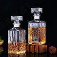 thumbnail image 2 of Botella de vino de cristal cuadrada, creativa, transparente, de lujo, sin plomo, decantador de whisky, recipiente para alcohol, vertedor de vino, jarra para bar, 2 of 5