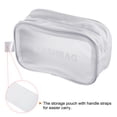 thumbnail image 4 of Uxcell 4.7"x8.3"x2.8" PVC Clear Toiletry Bag Makeup Bags with Zipper Handle White, 4 of 5