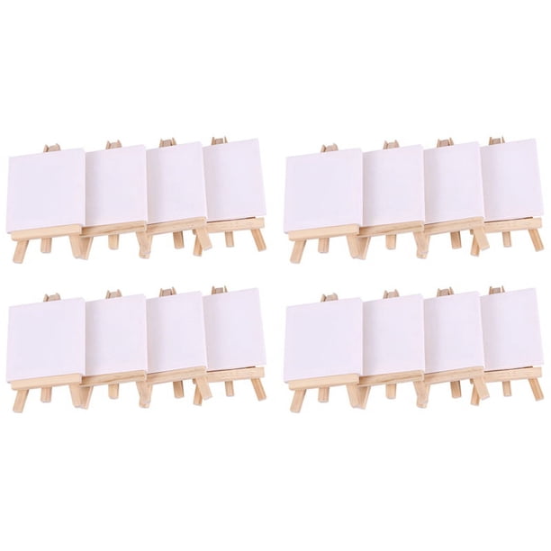 96 Conjunto de Artistas Mini Caballete de 5 Pulgadas + 3 Pulgadas X3 Pulgadas Mini Juego de Lienzos Pintura Craft