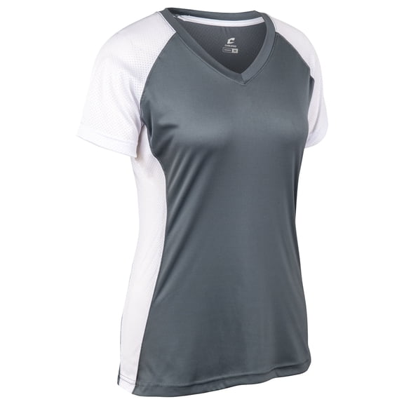 Infinite V-Neck SS Jersey - GRAPHITE,WHITE - L
