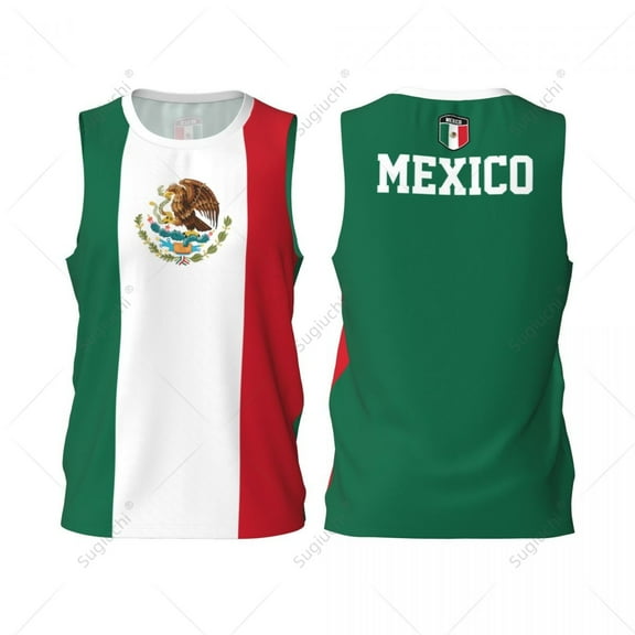 Mexico Flag Men Basketball Sports Jersey Running Fitness Multifunction Sleeveless tshirt Exclusive Custom Name Nunber