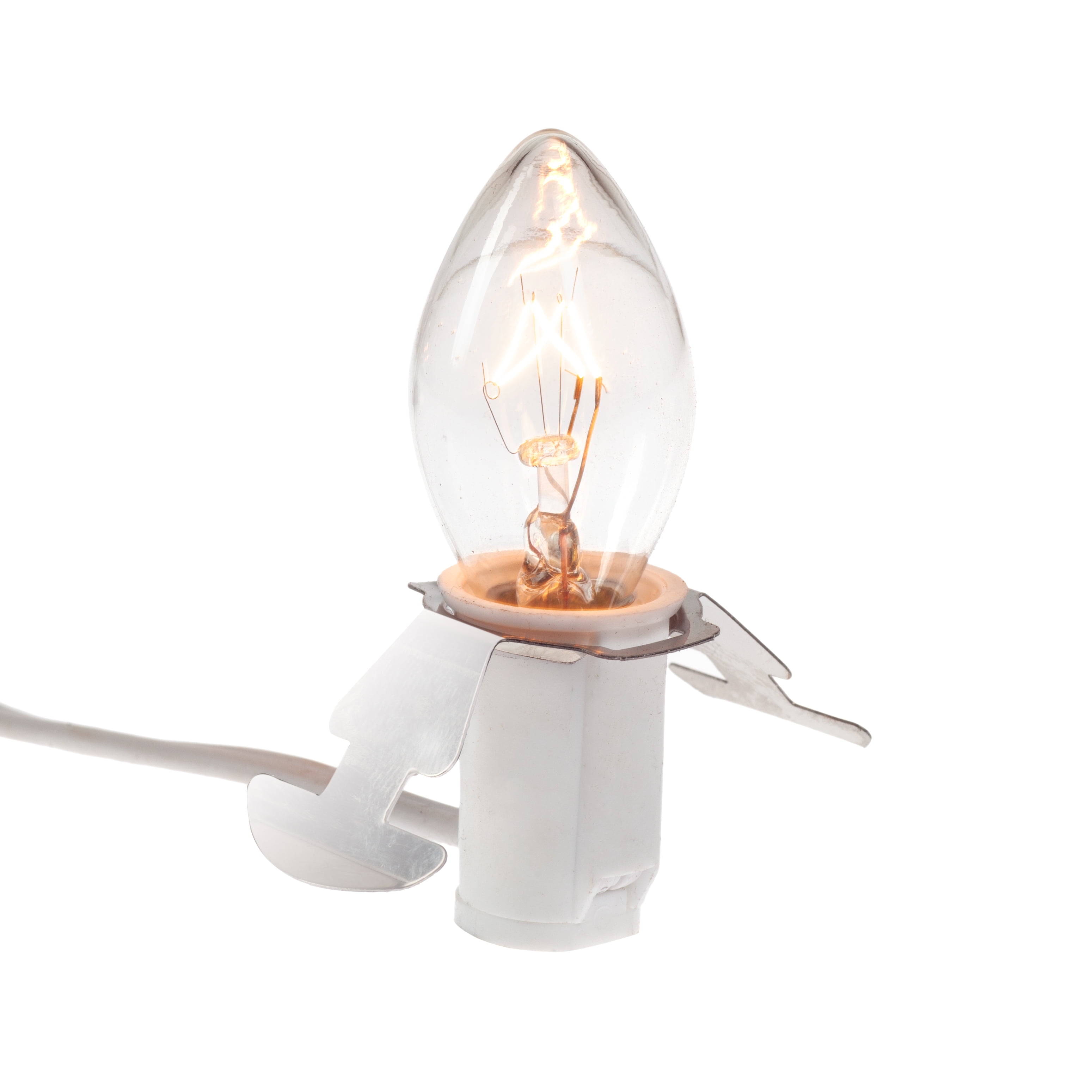 Creative Hobbies Single Light Replacement Clip In Lamp Cord for Christmas Village House Includes Clear Light Bulb -10 Pack