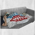 thumbnail image 5 of Amsterdam Soft Flannel Fleece Throw Blanket, Amsterdam Wording with Long Symbolic Building, Cozy Plush for Indoor and Outdoor Use, 50" x 70", White Multicolor, by Ambesonne, 5 of 5
