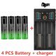 thumbnail image 5 of 1 Uds 18650 BateríA Recargable + 4 Uds BateríA 3,7 V 9800MAh BateríA Recargable de Iones de Litio para BateríA de Ventilador EléCtrico + Cargador, 5 of 10