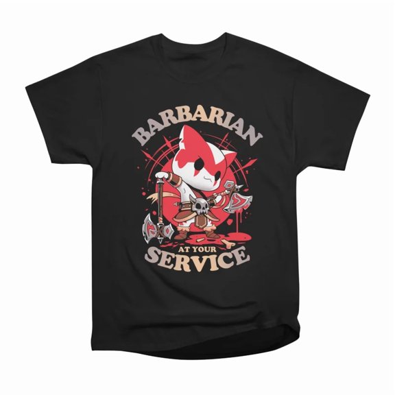 Barbarians Call Cute Cat Gamer T-Shirt Tee Gift For Him Merch For Her Apparel For Friend
