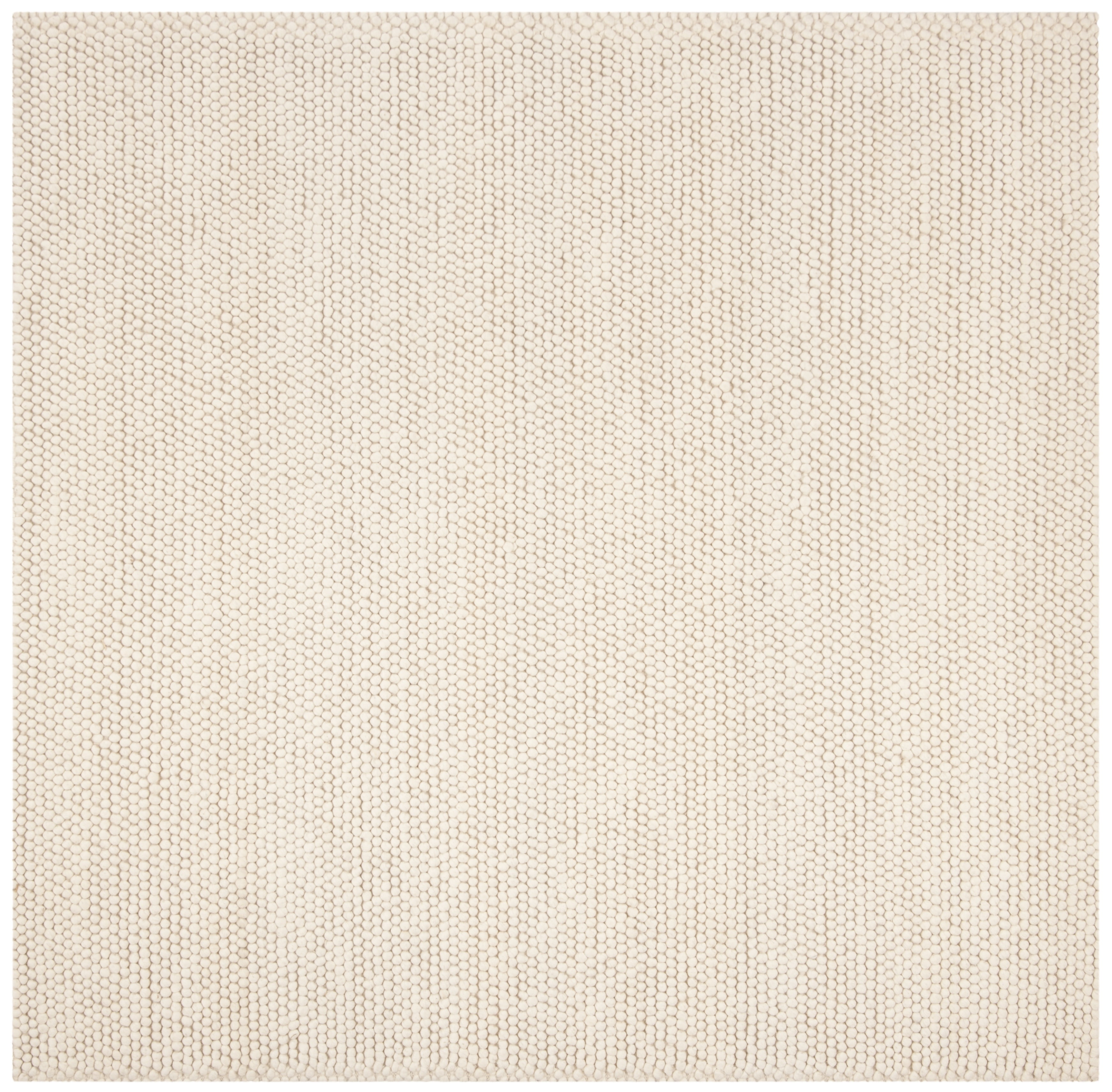 SAFAVIEH Natura Feride Geometric Area Rug, Ivory, 11' x 11' Square - Large - Scandinavian Design, Ivory, Handmade Wool Blend, Ideal for Living Room, Bedroom, Dining Space