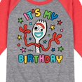 thumbnail image 3 of Disney - Toy Story - Forky Its My Birthday - Toddler & Youth Raglan Graphic T-Shirt, 3 of 6