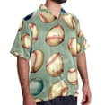 thumbnail image 2 of Baseball Men's Short Sleeve Spread Collar Hawaiian Shirts, Casual Printed Button Down Summer Beach Tops, Unisex Men's Shirts, 2 of 6