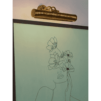 Hand Carved Chetai Antique Finished Small Brass Picture Light