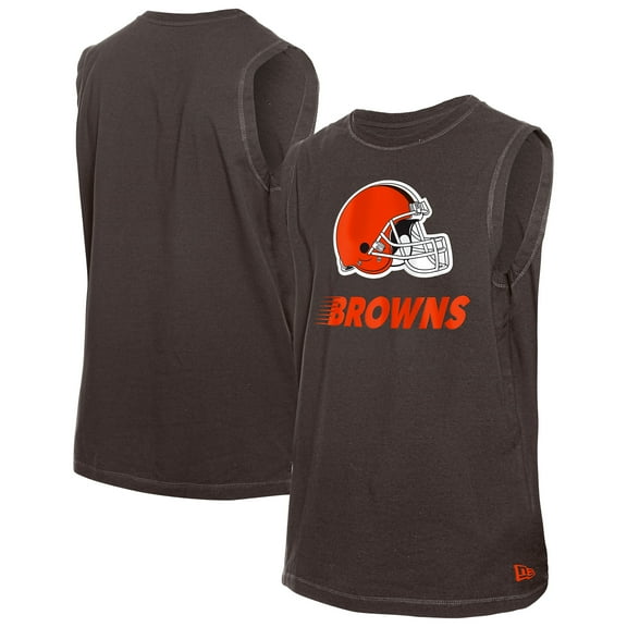 Men's-New Era Brown Cleveland Browns Leisure Collection Tank Top
