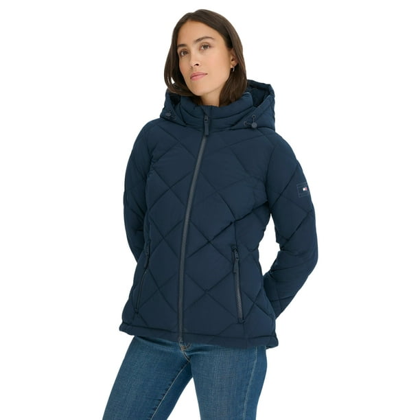 Chaqueta Tommy Hilfiger con cremallera ligera azul marino para mujer