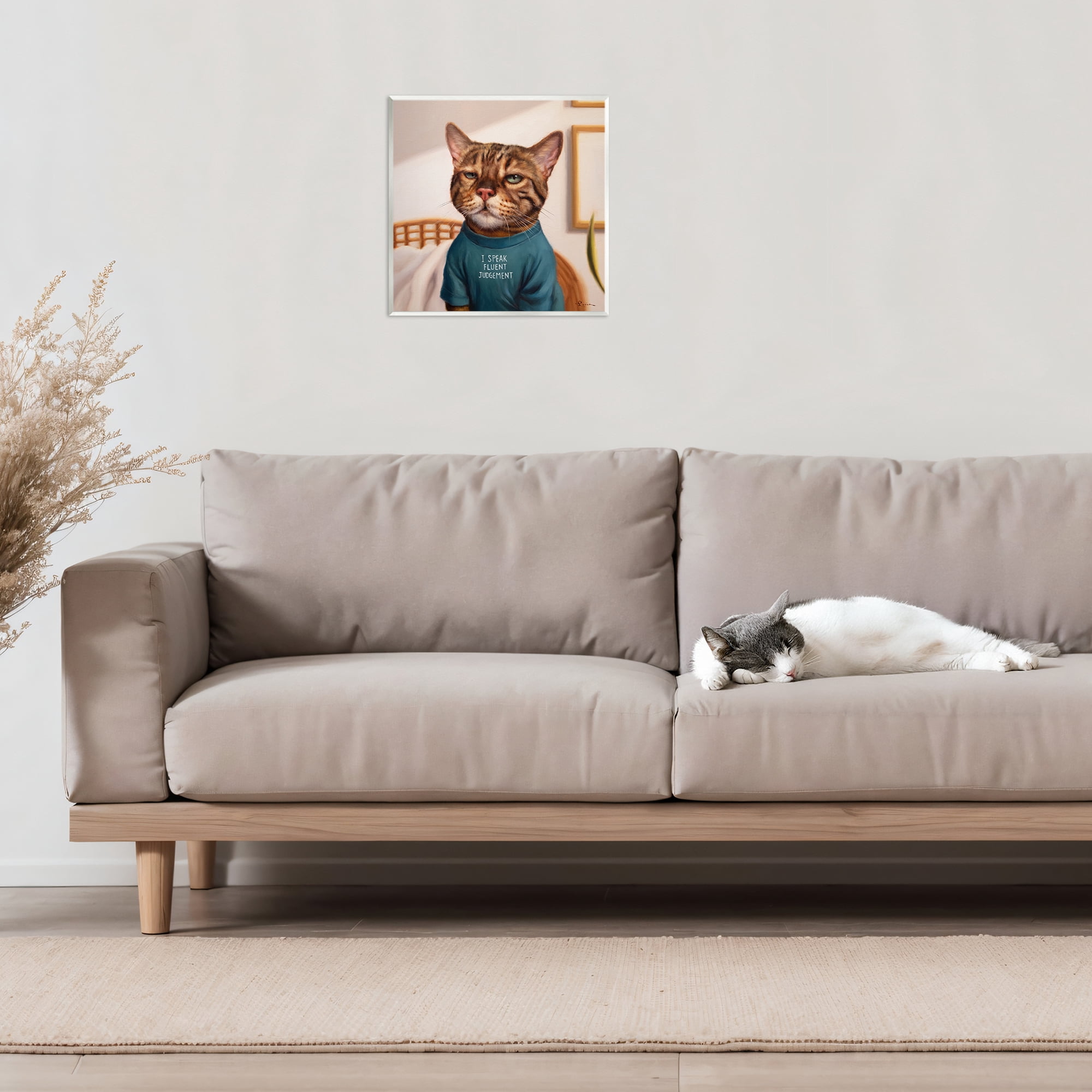 Stupell Industries Cattitude Speak Fluent Judgement Wall Plaque Art, design by Lucia Heffernan