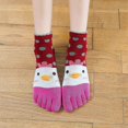 thumbnail image 3 of Toe Socks For Women Five Finger Socks Cotton Ankle Sock With Toes Novelty Sports Socks 4 Pairs, 3 of 5