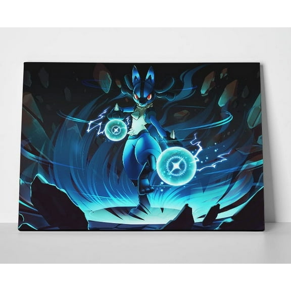 Lucario Pokemon Poster or Wrapped Canvas
