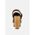 thumbnail image 5 of ALONA Brown Slingback High Block Heeled Clogs, 5 of 7