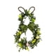 thumbnail image 2 of Decoraciones de Pascua, corona con forma de conejito de Pascua, ideal para colgar en la puerta principal, escaparates o como decoración general de Pascua o primavera. Incluye hojas verdes, un lazo y o, 2 of 7