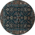 thumbnail image 1 of Ahgly Company Indoor Round Persian Light Blue Traditional Area Rugs, 3' Round, 1 of 4