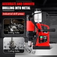 thumbnail image 3 of WhizMax Magnetic Drill Press 1400W 2922lbf/13000N 810RPM 10-Speed With 10Pcs Drill Bits, 3 of 6