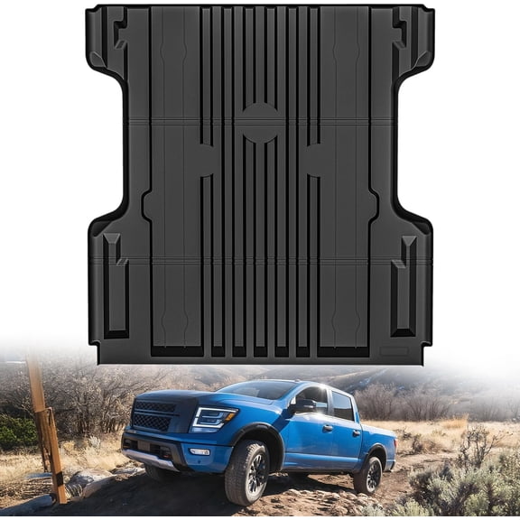 Nilight Truck Bed Mat 5.5 FT for 2004-2025 Nissan Titan, TPE Heavy-Duty Pick-up Bed Liner Accessories, Anti-Slip Texture, All Weather Protection