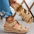 thumbnail image 7 of YOUYEDIAN Orthopedic Sandals for Women Arch Support Flat Wedge Sandals Breathable Slip on Non Slip Beach Slippers Beach 2026 Orthopedic Shoes (Brown), 7 of 7