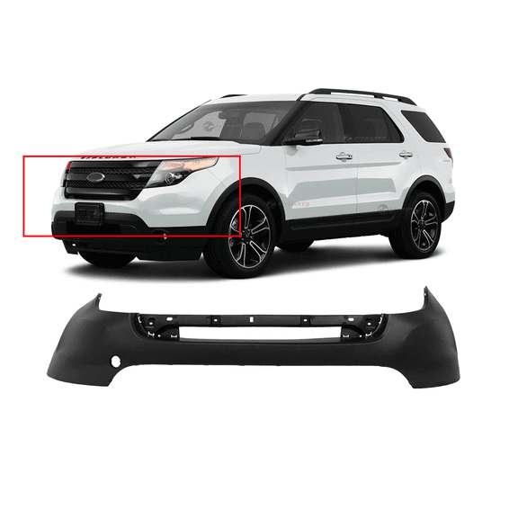 DCP Front Upper Bumper Cover For Ford Explorer 2011-2015 BB5Z17D957APTM