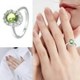 thumbnail image 4 of Anillo Ovalado Verde Oliva para Mujer Anillo Lleno de Luz Anillo de Joyería de Moda Anillo de Mujer de Moda y Versátil, 4 of 8
