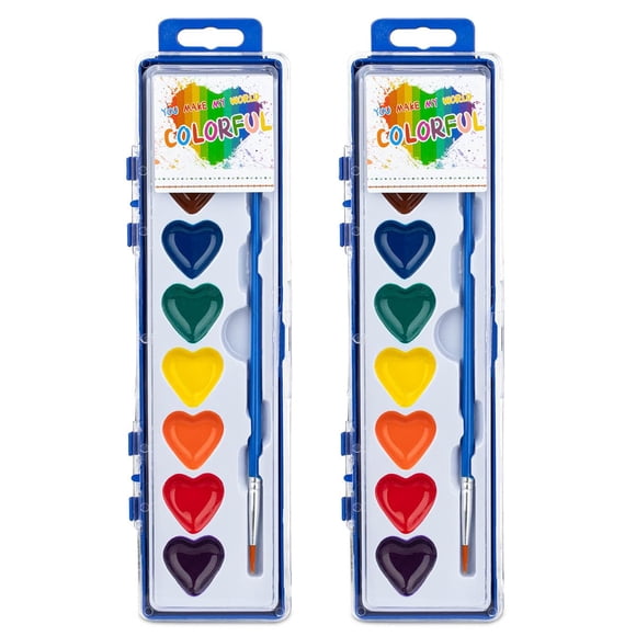 Set de pintura acuarela ARTLYMERS, paquete de 2, 8 colores para niños