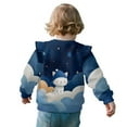 thumbnail image 3 of Xoenoiee Cat Cloud Star Print Toddler Baby Girl Ruffle Sweatshirt Crewneck Long Sleeve Pullover Tops Little Kids Fall Winter Clothes, Size 4-5 Years, 3 of 7