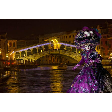Elaborate Costume for Carnival Festival, Venice, Italy Print Wall Art By Jaynes Gallery