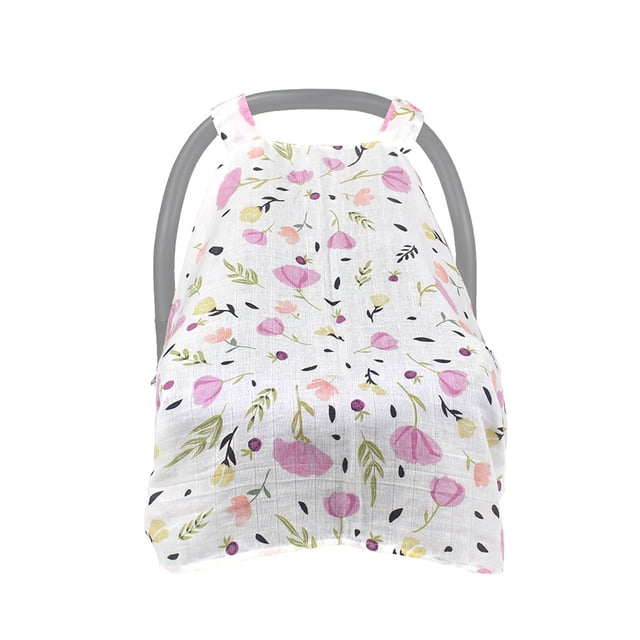 Funda Asiento Coche 114 * 90 cm / 44,9 * 35,4 pulgadas funda de asiento de coche de bebé muselina transpirable cubierta de enfermería para asiento de coche para bebés niños niñas TOMSHOO Funda Asiento Coche