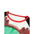 thumbnail image 6 of Gureui Parent-Child Christmas Nightclothes, Long Sleeve Christmas Cartoon Dinosaur Print Pattern Round Neck Tops Trousers Suit / Romper Sleepwear, 6 of 9