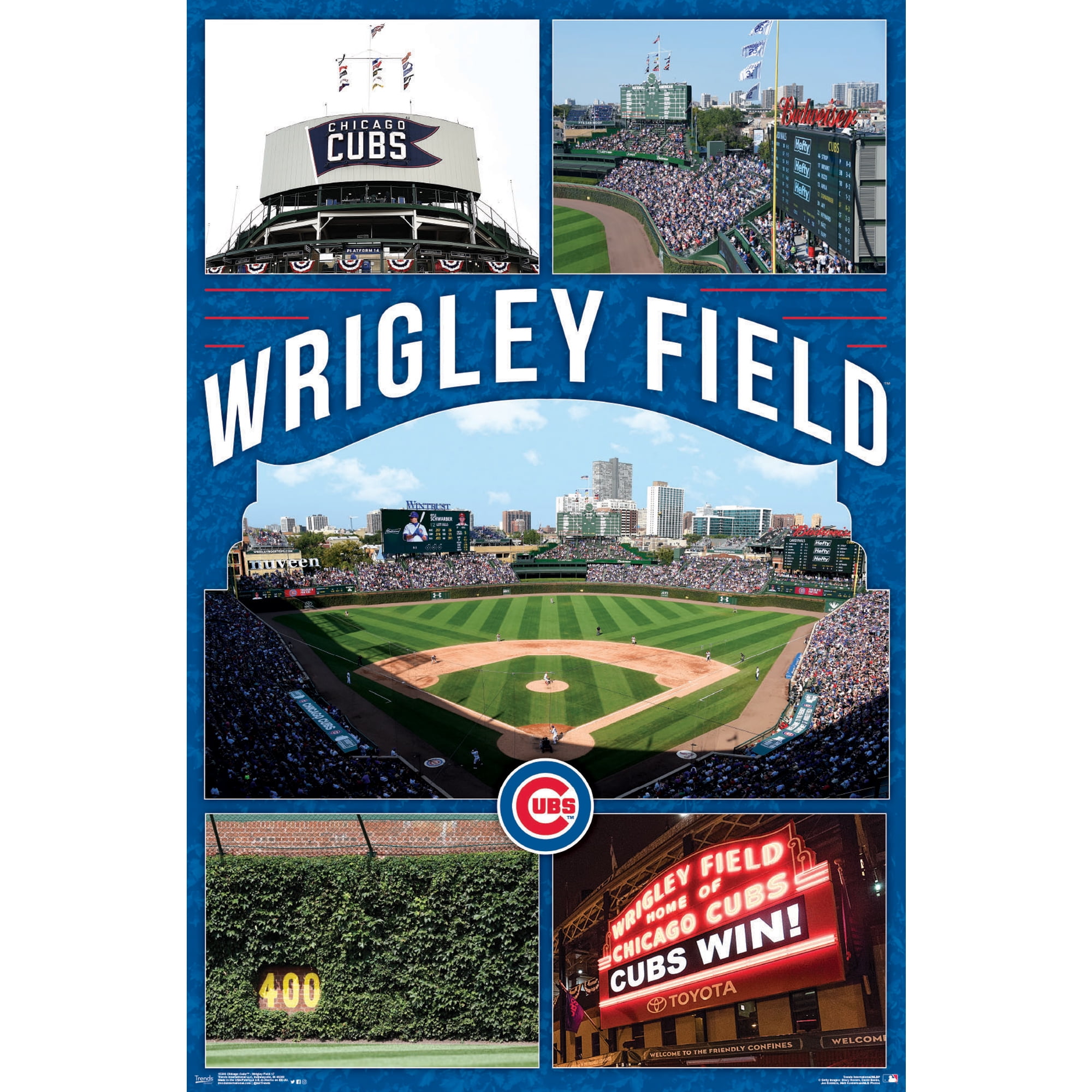 Chicago Cubs 22 X 34 Wrigley Field, Wrigley Field Shower Curtain